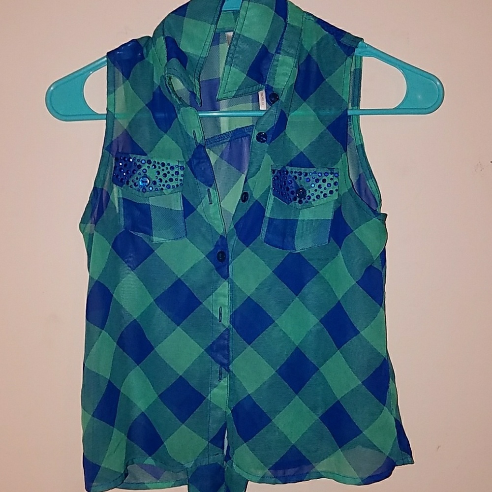 Blue and Green flannel